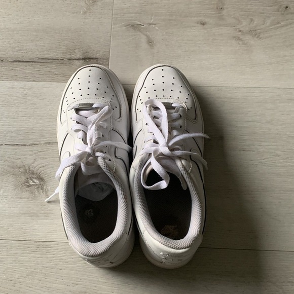 Nike Air Force 1 shoes size 7 Y sneakers white unisex - Picture 8 of 10